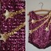 vintage rare showgirl costume / sparkly sequin dance costume / Shooting Stars