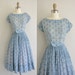 1950s RK dress / 50s dress / 1950s vintage floral print cotton dress