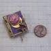 SALAMANDER miniature book pin with a poem inside