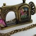 I love SEWING, Bronze sewing machine, miniature sewing materials, necklace, by NewellsJewels on etsy