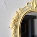 Small Wall Mirror in Vintage Pale Yellow Frame - Revived Vintage
