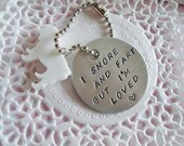 Hand Stamped Keychain With English Or French Bulldog Or Pug Charm I snore and fart but i'm loved Made To Order - Wonderfullmoments6