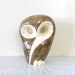 vintage handmade abstract ceramic owl figurine - bird - woodland
