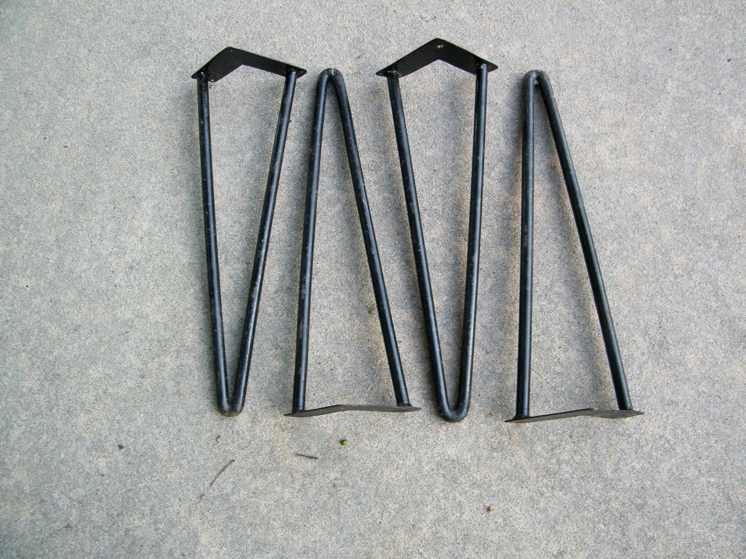 Mid Century Wrought Iron Hairpin Table Base Legs
