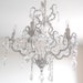 Gorgeous ARIA 6 arms, vintage stunning crystal chandelier, 1940s, crystals, white, shabby chic, one-of-a-kind treasury item