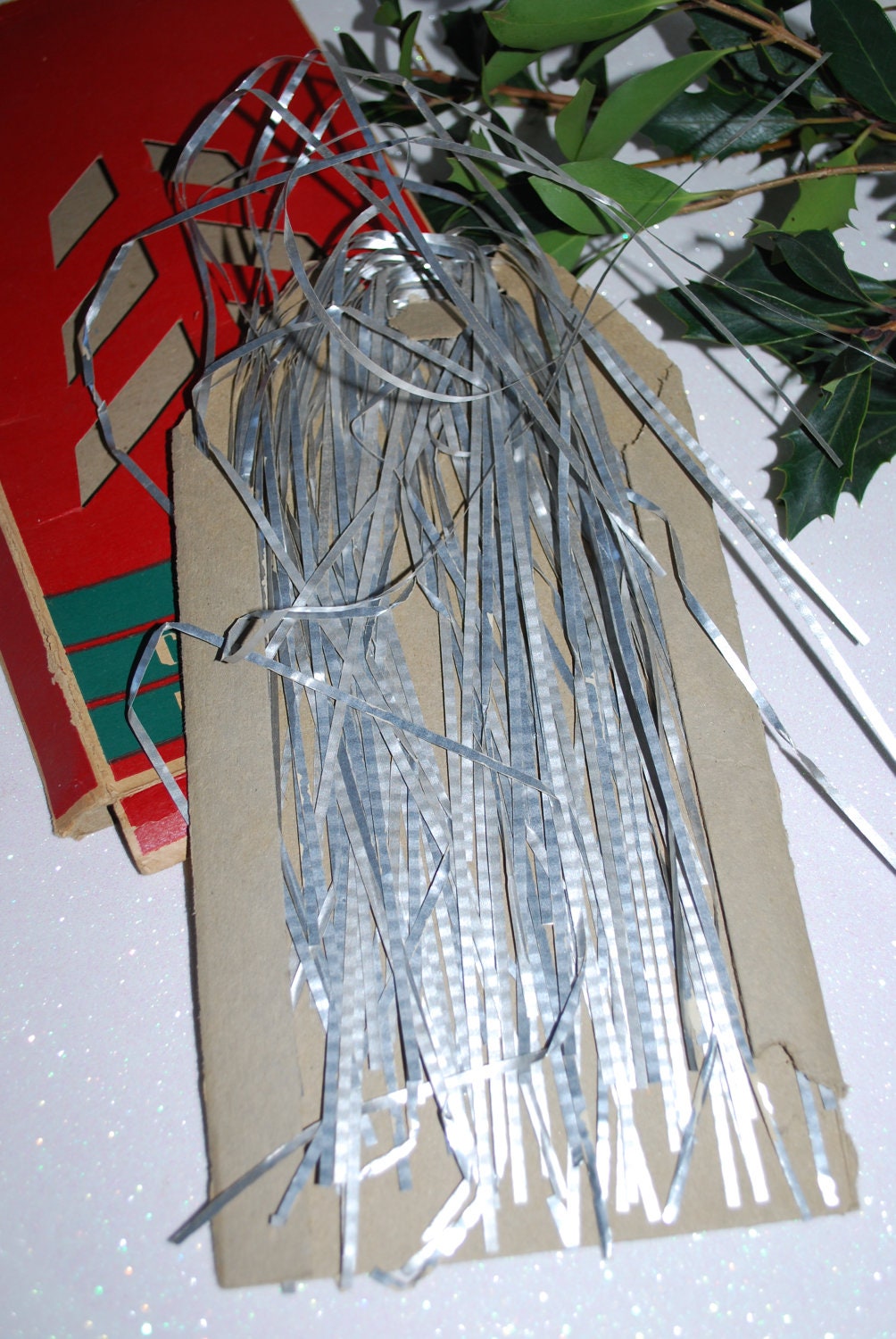 Antique 1940's Silver Metal Tinsel Christmas Tree Icicles