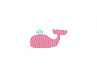 Whale SS Mini Filled Stitch Machine Embroidery Design INSTANT DOWNLOAD