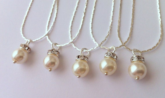 gift & gifts Simple Gift bridesmaid real Elegant Necklaces RBJohnson simple by Bridesmaid