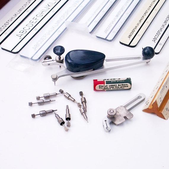 Leroy Lettering Tool Architect Drafting Typography Printing