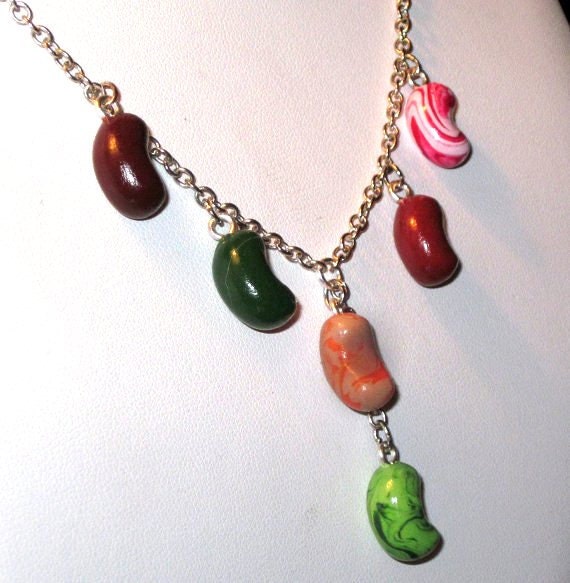 Jelly Bean Every Flavor Charm Drop Necklace Fandom Jewelry