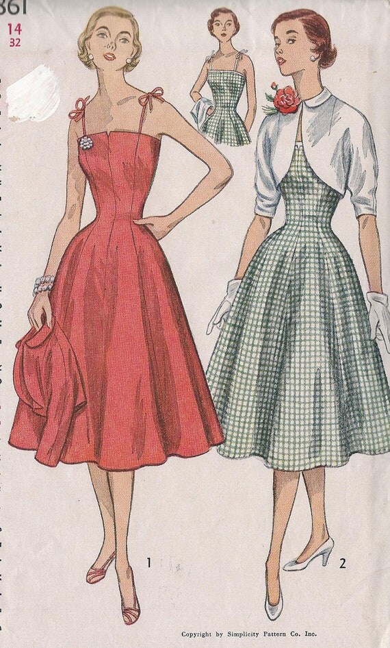 Vintage 1950 S Misses Princess Seam Sun Dress Pattern