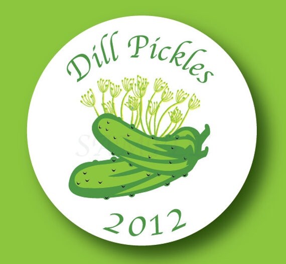Items similar to Dill Pickle, Personalized Garden Canning Jar Labels