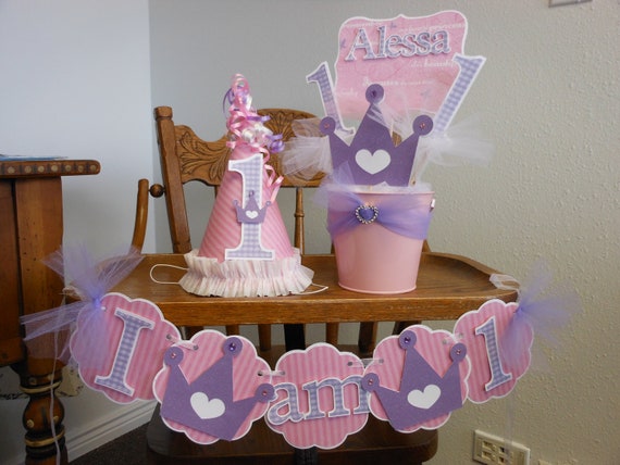 Items similar to Princess Pink and Purple 1st  Birthday  