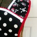 Skullery Maid Full Retro Style Apron Pirates and Polka Dots