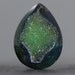 Dark Green Druzy Agate Geode Crystal - Geodes, Stones, Flat Back - Bezel Edge - 28mm (3070)