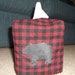 Red and Black Plaid Tissue Box Cover
