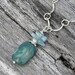 Natural Green Necklace, Ocean Jasper, Blue Aquamarine, Beaded, Handmade, Spring, Summer