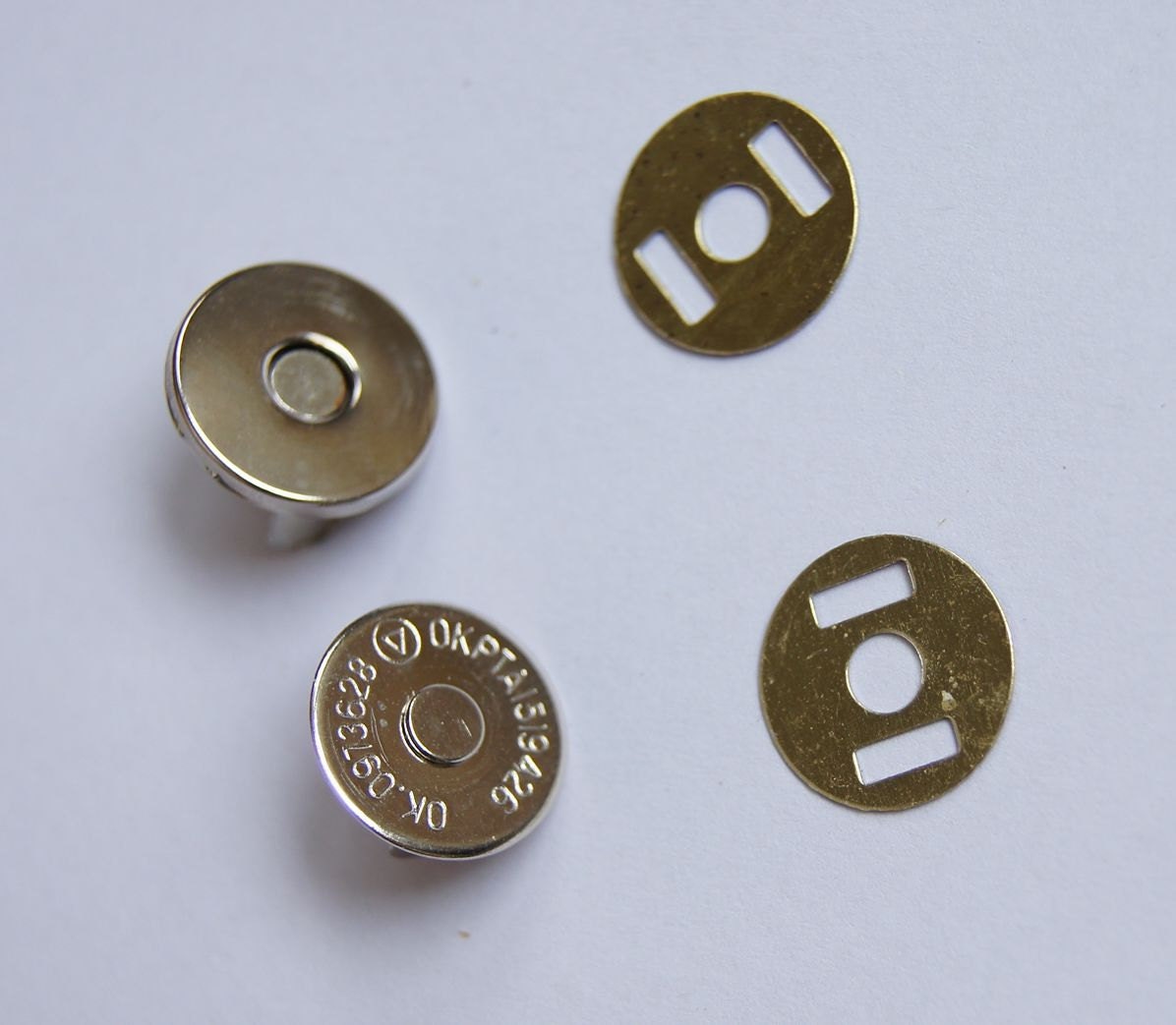 10 Sets 14mm Extra Thin Snaps Nickel Finish 10 Set