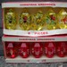Vintage Jewelbrite Christmas Ornaments Red and Gold Plastic