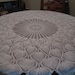 Round Tablecloth Pineapple Pattern Hand Crochet 62 In. New