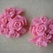 2PCS - Mixed Bouquet Cabochons - 25mm - Honeysuckle Pink - New Arrival - Cabochons by ZARDENIA
