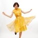 Vintage 1960s Cocktail Dress - 60s Party Dress - Citrus Watercolor