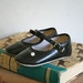 vintage baby shoes - MARY JANE booties / 6-12M
