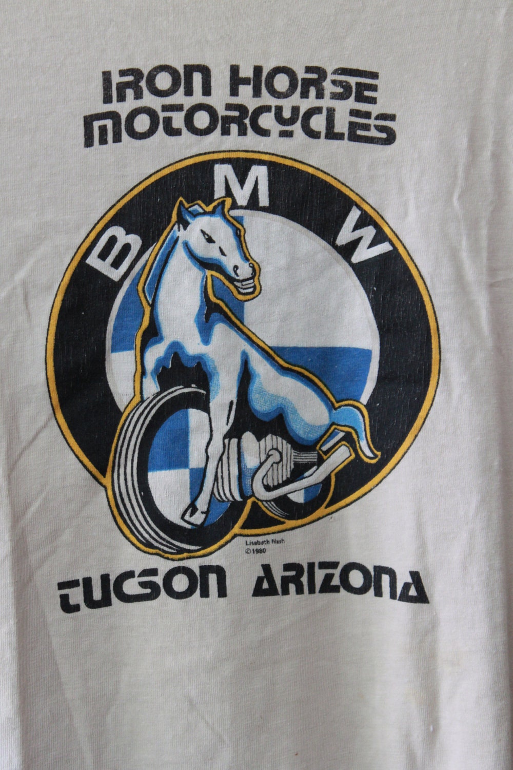 Vintage BMW Motorcycle T Shirt Medium 1980