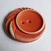 Vintage Buffed Celluloid Dark Coral Button