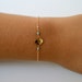 LUCKY CLOVER Gold Turquoise Dainty Wire Wrapped Bracelet