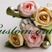 Custom order for Allison - Ivory bridal flower hair clip and brooch, rose flower, lace, organza, chiffon - Nostalgia and shoe clips
