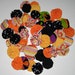 Miniature Halloween Yo Yo Embellishments, Solids And Prints