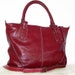 Red Wine Leather Tote, Handbag, Cross-body Bag, Nora in Red-Wine, fits a 17" laptop