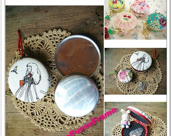 3sets-75mm (3inch) Macaron coin purse circle base Aluminum base (Metal purse frame bag frame)
