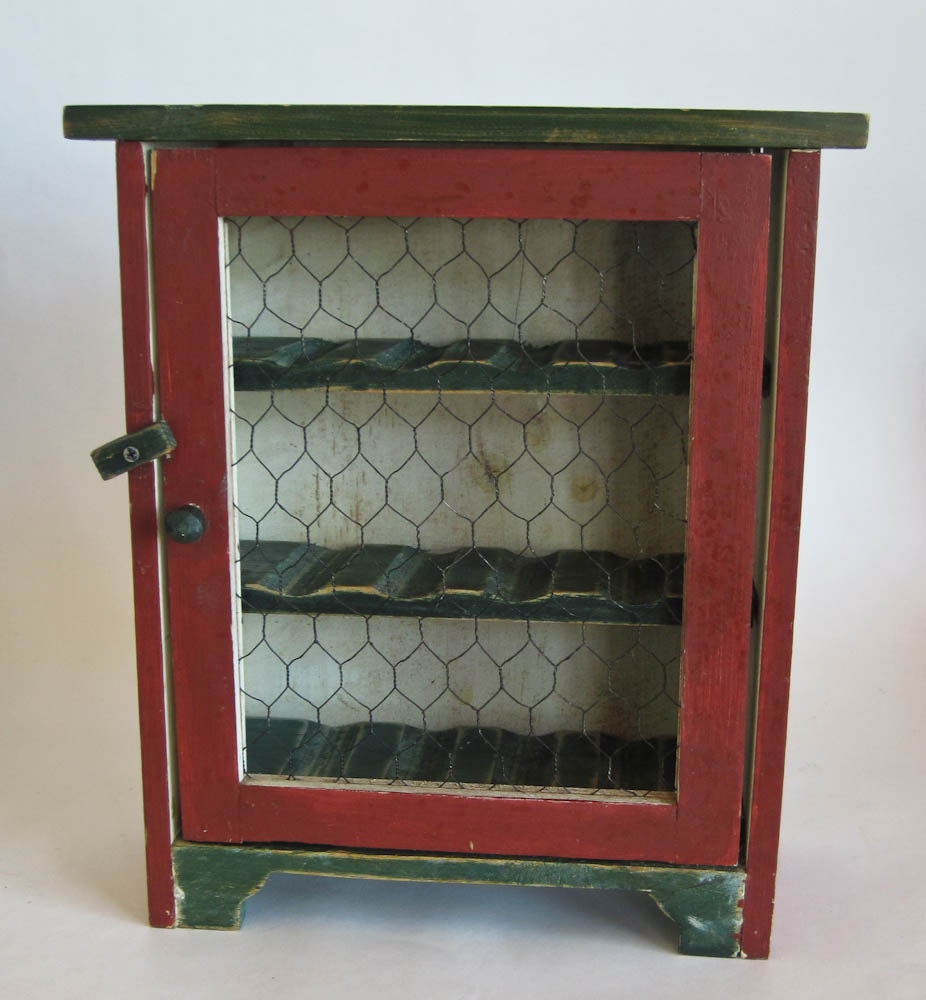 Rustic Kitchen Spice with Chicken Wire 12 x 13 x 5