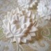 Vintage White Flower Curtain Tie Backs or Repurpose Push Pins 4