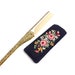 Vintage Folding Comb with Embroidered Pouch / 1940s