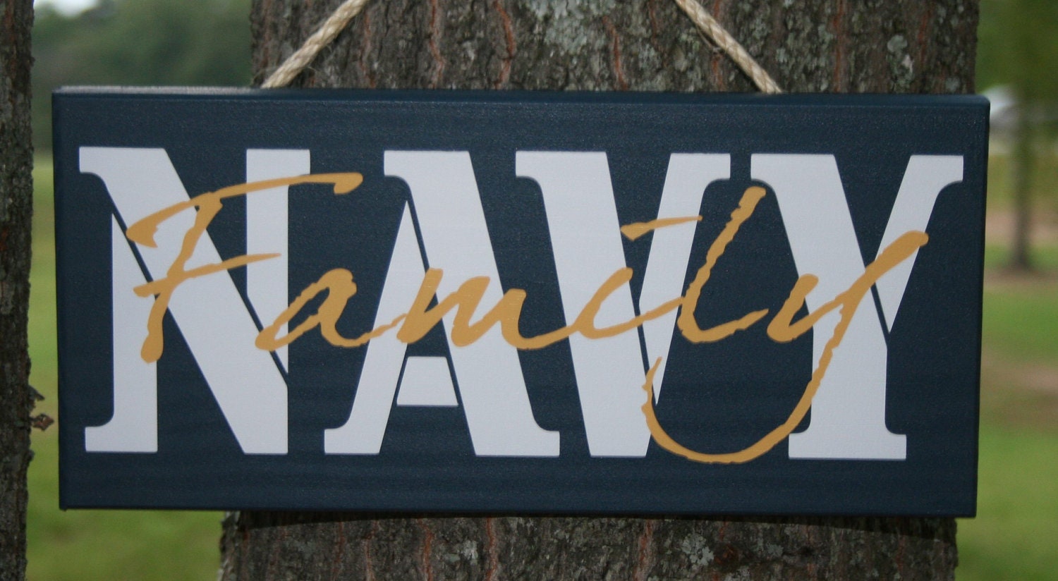 Navy FAMILY sign Painted Military Sign USN Navy Chief Sailor