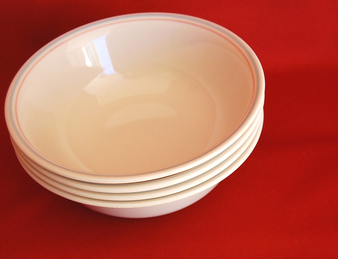 Set of 4 Vintage Beige Corelle FOREVER YOURS Soup or Cereal