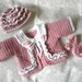Pink with Ruffles Baby Sweater Set