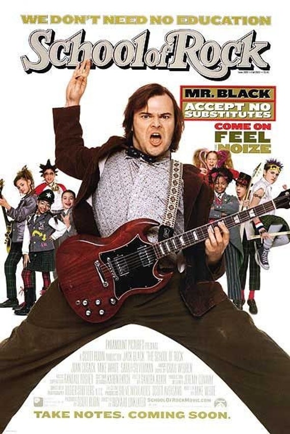 Magnet School of Rock Jack Black movie poster magnet rock and roll ...