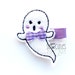 Cute Ghost Felt hair clip / Halloween hair clip / Girl hair clip / Girl barrette / feltie / embroider hair clip