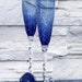 Blue Wedding Champagne Flutes Set of 2