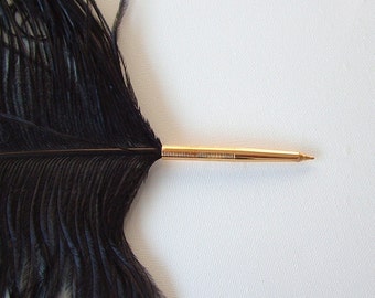 Large Ostrich Feather deluxe ballpoint Pen - Black