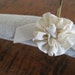 Padded Hanger for BABY, as featured in Kelli Murray Nursery, Natural Linen Homespun with Handmade Organic Ribbon Rosette