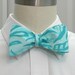 Lilly Bow Tie in aqua catfish design (self-tie)