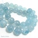Aquamarine, Blue, Round, Smooth, Natural Gemstone Beads, 10mm, Full Strand, 40pcs - ID 348-2