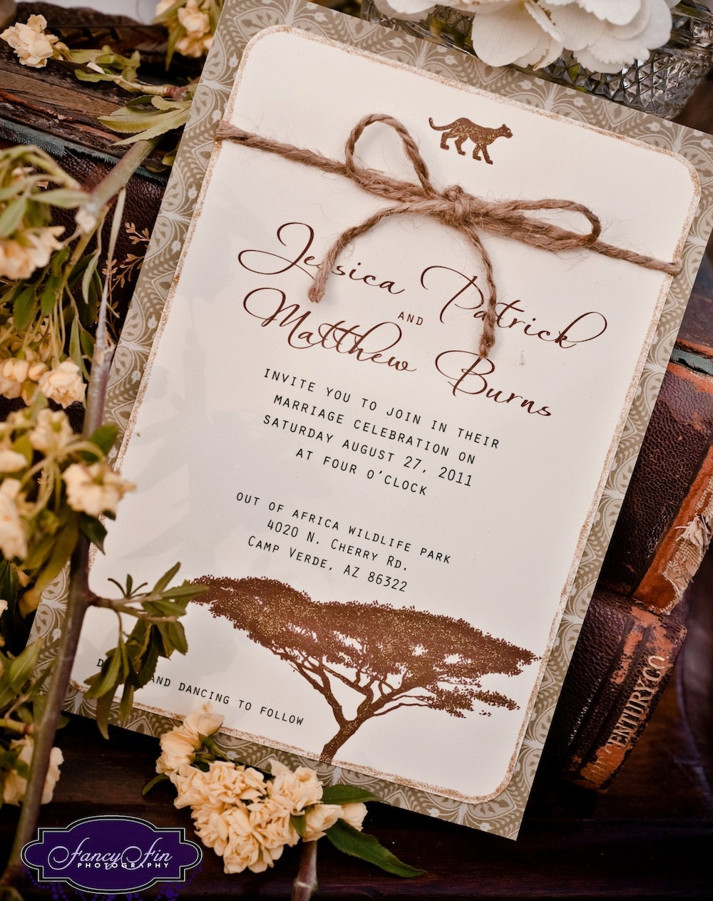 Safari Free Wedding Invitations Templates 1