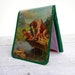 Mid Century Childs Wallet - Billfold with Childrens Illustrations - St. Bernard Dogs and Puppies