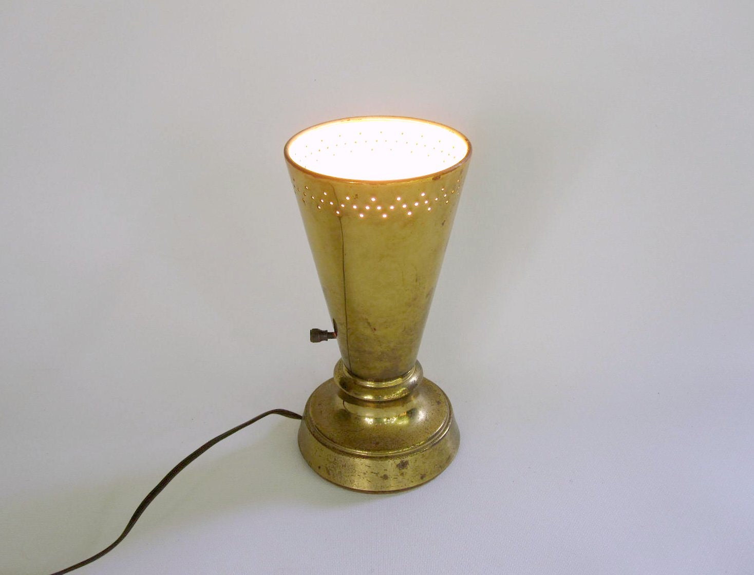 Mid Century Lamp Brass Up Light or Table Lamp